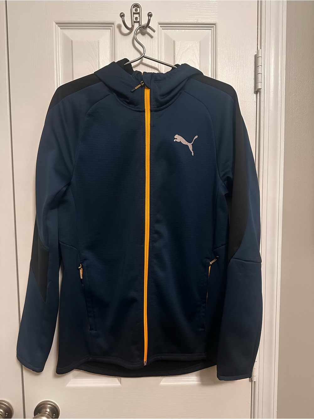 Puma Dark Blue Hoodie with Subtle Black Inner Lining